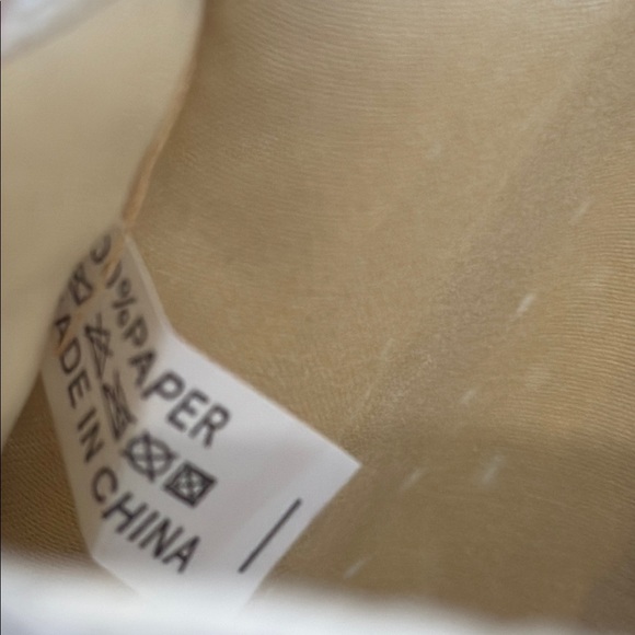 Cream & Tan Two Tone Straw & Sequin Clutch Wristlet or Crossbody Bag NWT - Picture 8 of 13